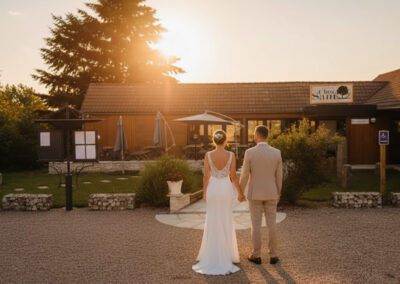 chez sam 0000 maries devant l'entree